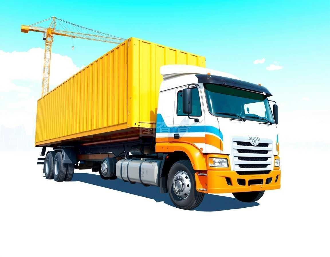 卡車運輸在建筑工程中的應(yīng)用與海報設(shè)計解析